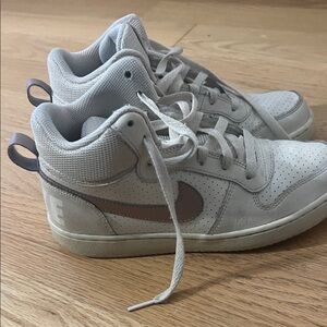 Nike Kids High-Top Sneakers - Cream and Brown